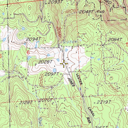 Topographic Map of Williams Ranch, CA