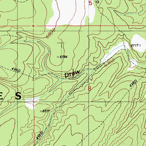 Topographic Map of Buckhorn Draw, AZ
