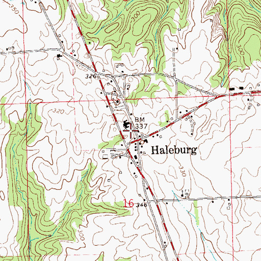 Topographic Map of Haleburg Fire Rescue Department Station 1, AL