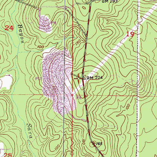 Topographic Map of Saraland Fire and Rescue Department Station 3, AL