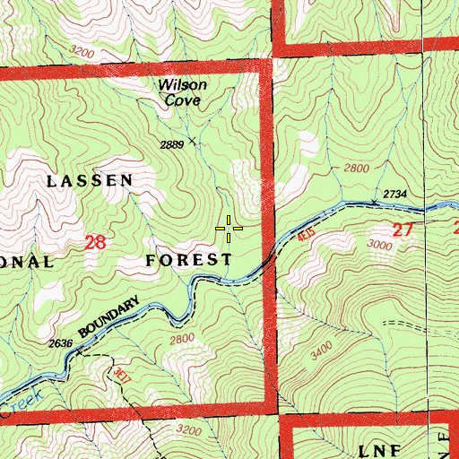 Topographic Map of Wilson Cove, CA