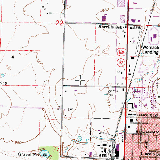 Topographic Map of North Industrial Site Number 3, KS