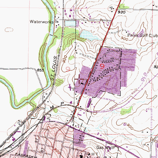 Topographic Map of Northridge Business Park, KS