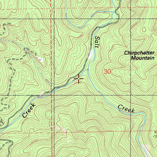 Topographic Map of Winnibulli Creek, CA