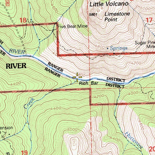 Topographic Map of Winters Creek, CA