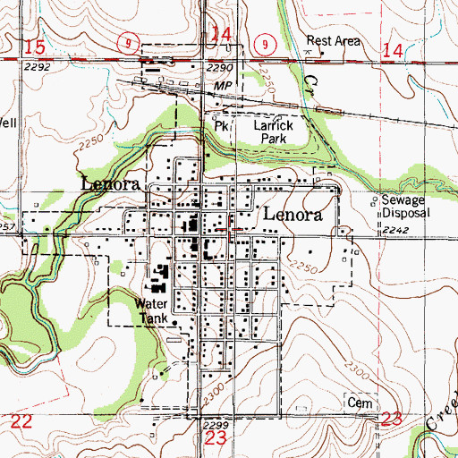 Topographic Map of Barbeau House, KS