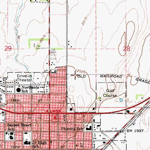 Topographic Map of Pawnee County Fairgrounds, KS