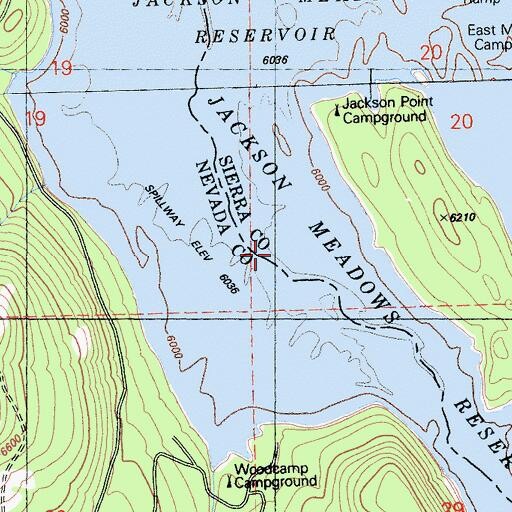 Topographic Map of Woodcamp Creek, CA