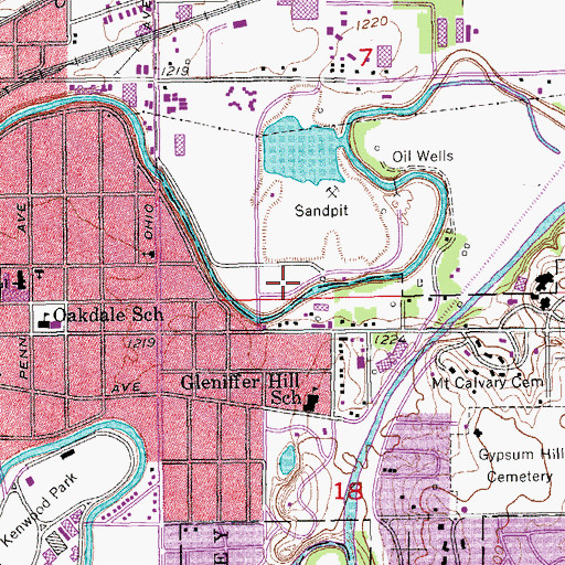 Topographic Map of Lakewood Discovery Center, KS