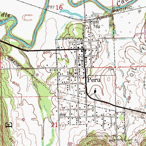 Topographic Map of Peru Senior Center, KS