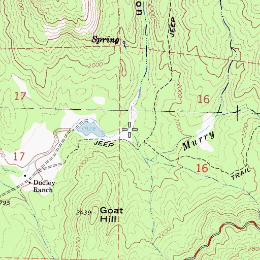 Topographic Map of Woolley Canyon, CA