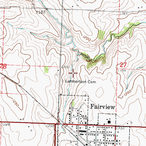 Topographic Map of Fairview Wastewater Treatment Facility, KS