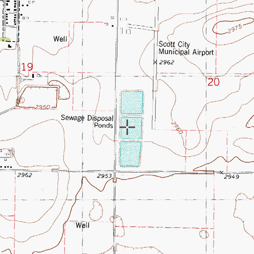 Topographic Map of Scott City Wastewater Plant, KS