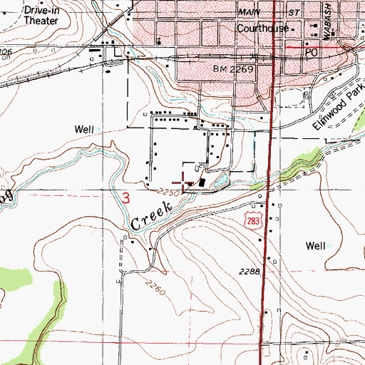 Topographic Map of Norton Water Treatment Plant, KS