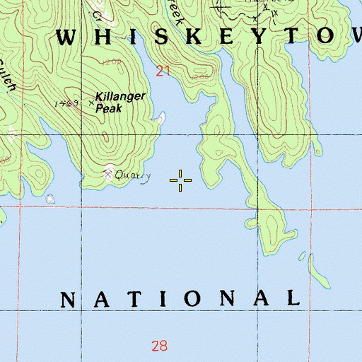 Topographic Map of Zinc Creek, CA