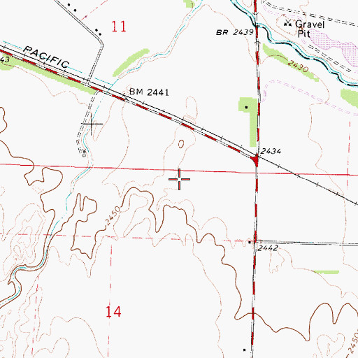 Topographic Map of Las Brisas Mobile Home Park, KS