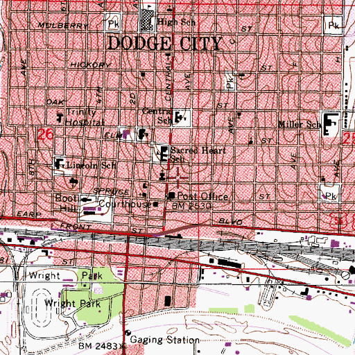 Topographic Map of Mueller - Schmidt House, KS