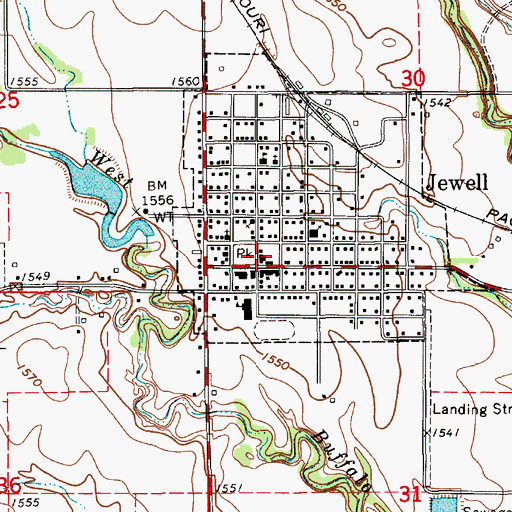 Topographic Map of Palmer Museum, KS
