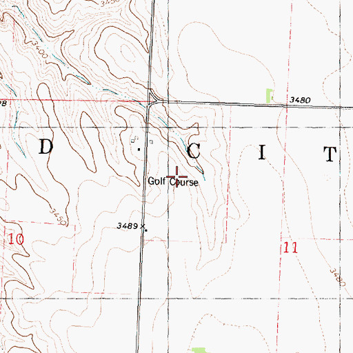 Topographic Map of Bird City Golf Club, KS