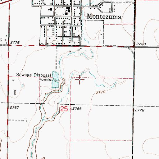 Topographic Map of Crooked Creek Country Club, KS