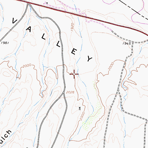 Topographic Map of Aliso Canyon, CA