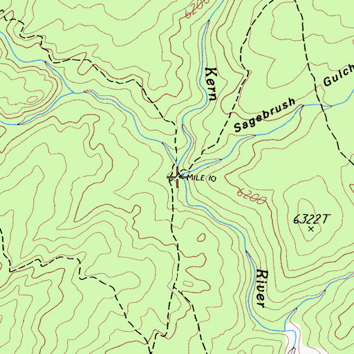 Topographic Map of Alpine Creek, CA