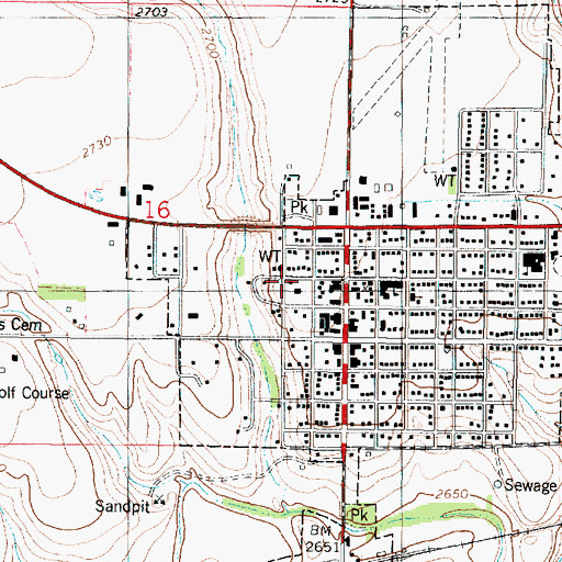 Topographic Map of Sheridan County Public Health Department, KS