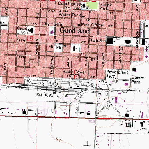 Topographic Map of Sherman County Public Health Department, KS