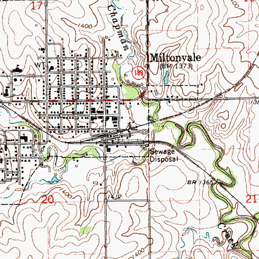 Topographic Map of Agmark Grain Elevator Number 14, KS
