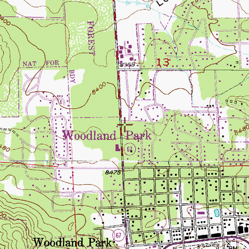 Topographic Map of Ute Pass Regional Ambulance Station 1, CO