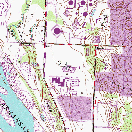 Topographic Map of Oklahoma Neurospecialty Center, OK