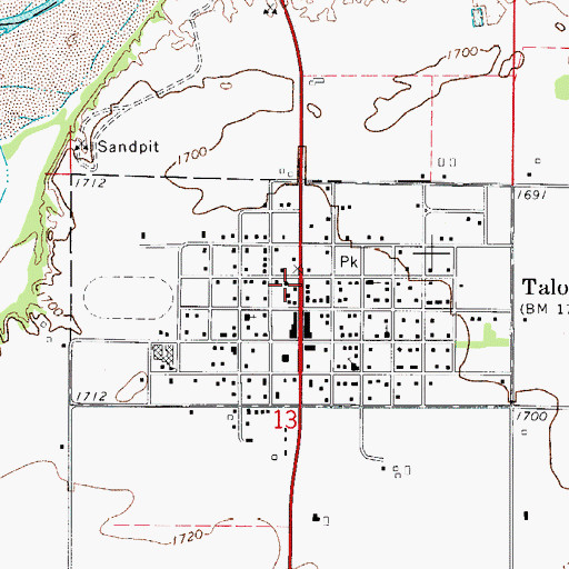 Topographic Map of Taloga Ambulance, OK