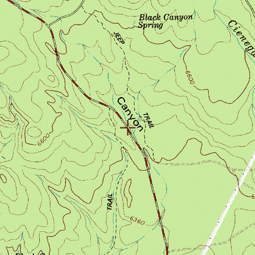 Topographic Map of Bull Cienega Creek, AZ