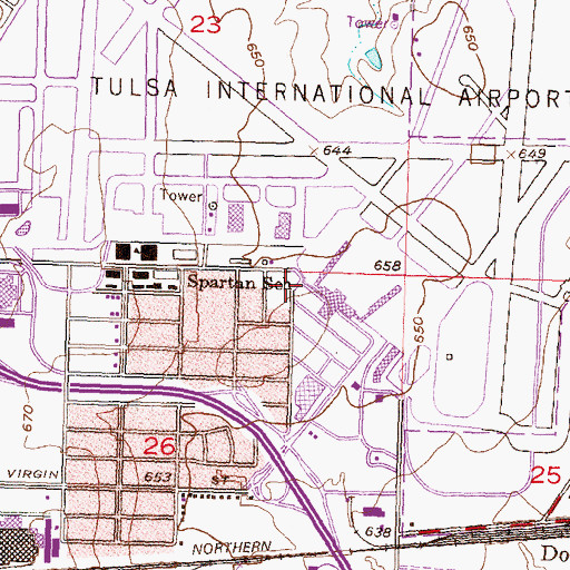 Topographic Map of Aerocare Medical Transport, OK