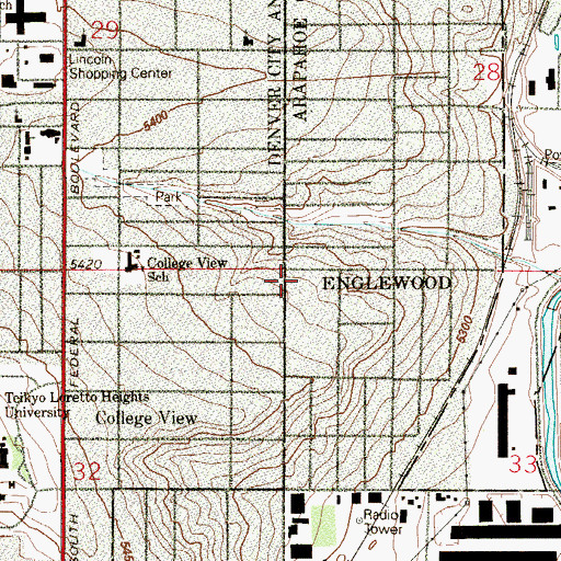 Topographic Map of Humanex Academy, CO