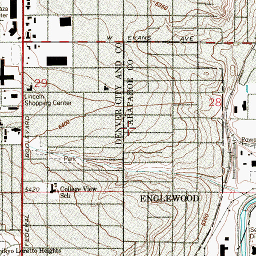 Topographic Map of Colorado's Finest Alternative High School, CO
