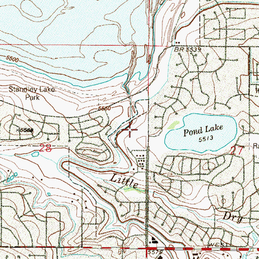 Topographic Map of Jefferson County Public Library Standley Lake Branch, CO