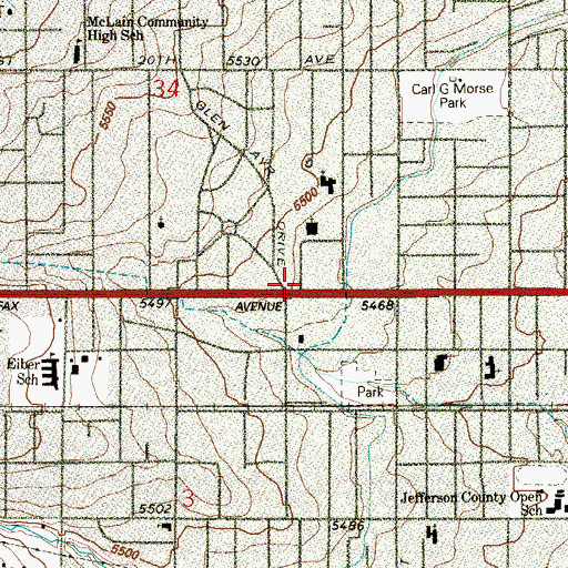 Topographic Map of The Door Church, CO