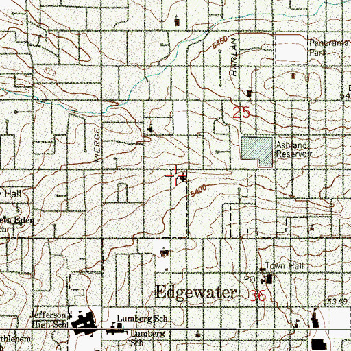 Topographic Map of Wheat Ridge Congregation United Church of Christ, CO