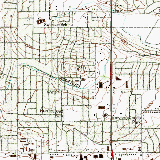 Topographic Map of Heritage Community Bible Church, CO