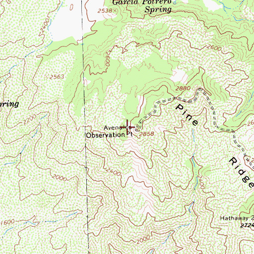 Topographic Map of Avenales Observation, CA