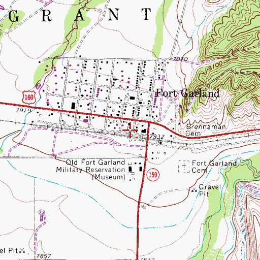Topographic Map of Valley Gospel Center, CO