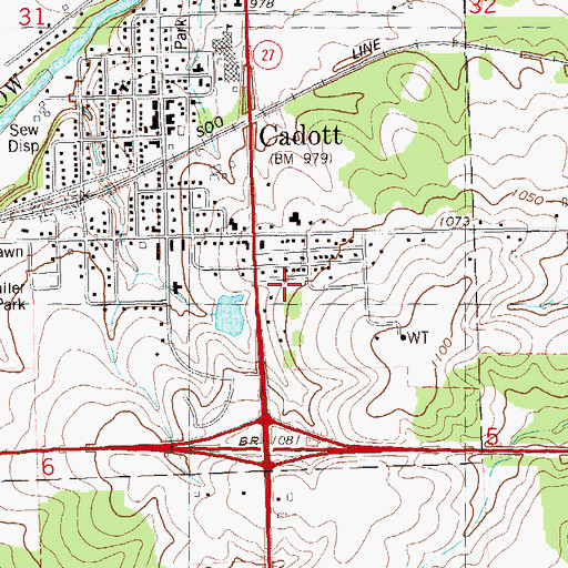 Topographic Map of Cadott Area Fire and Ambulance, WI