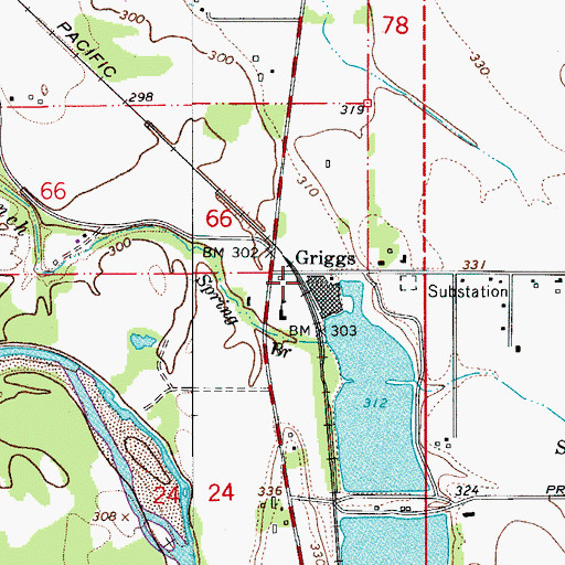 Topographic Map of Willamette Industries Wastewater Treatment Plant, OR