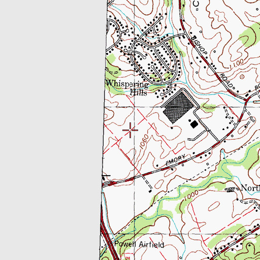 Topographic Map of Select Specialty Hospital - North Knoxville, TN
