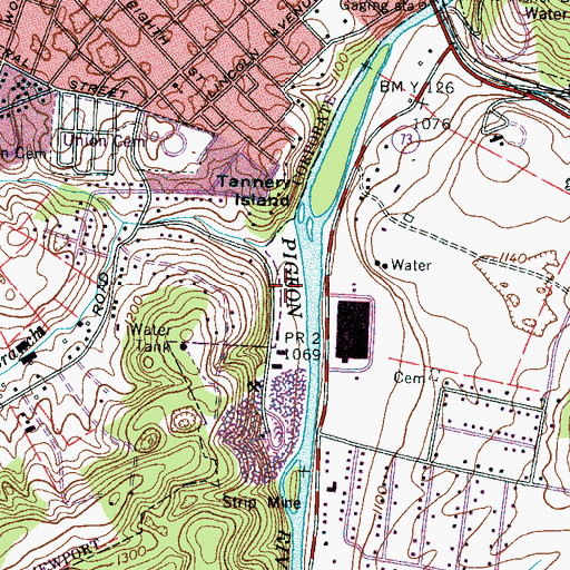 Topographic Map of Magnum EMS, TN
