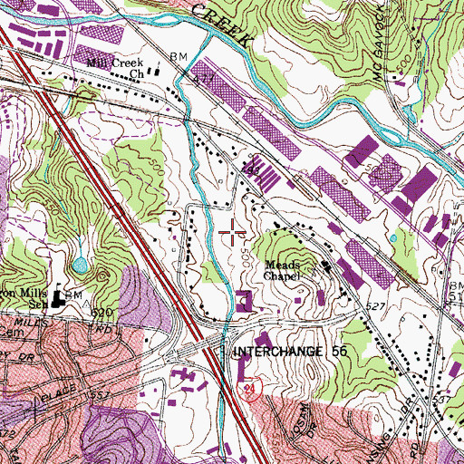 Topographic Map of Saint Thomas Emergency Medical Services, TN