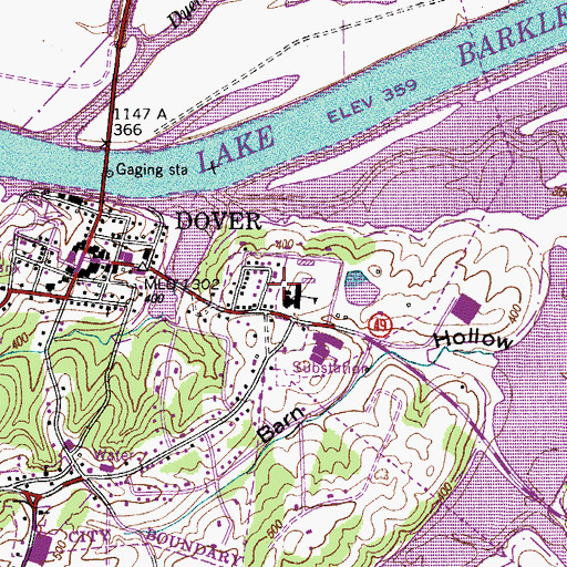 Topographic Map of Stewart County EMS, TN