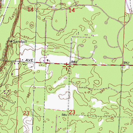 Topographic Map of Rome Township Fire Department, WI