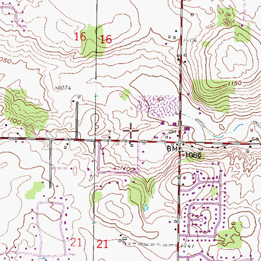 Topographic Map of Richfield Volunteer Fire Company Station 2, WI